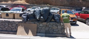 El Cabildo implementa acciones de limpieza en el Roque Nublo