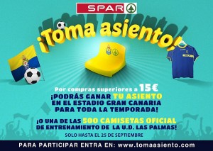 SPAR Gran Canaria invita a su clientela a `tomar asiento para animar a la UD Las Palmas