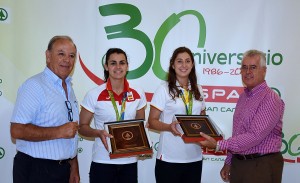 SPAR Gran Canaria recibe a Leonor Rodrguez y Leticia Romero, medallistas olmpicas