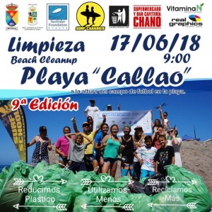 Voluntarios surferos limpian de plsticos la playa Callao del Pajar  