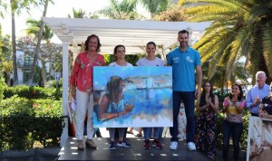 Gema Snchez, ganadora del IX Certamen de Pintura Rpida de Playa Mogn