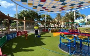Mog�n abre todos los parques infantiles tras ser desinfectados