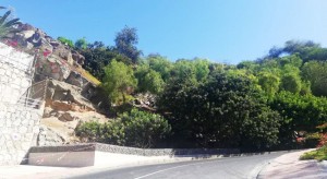 Mogn crea un muro de contencin en la calle La Palma para evitar desprendimientos 