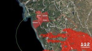 Tazacorte obligado al confinamiento preventivo de la poblacin, por la llegada de lava de la colada 7 al mar