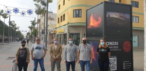 El volcn de La Palma protagoniza en Vecindario la exposicin solidaria Cenizas con obras de Guillermo Pascual, Carlos Solinis y Sal Santos