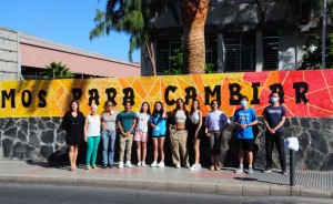 Estudiantes del IES Tamara de San Bartolom de Tirajana crean un mural de 40 metros por la inclusin