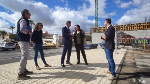 Educacin comprueba el avance en las obras del comedor definitivo del colegio Veinte de Enero de Arinaga