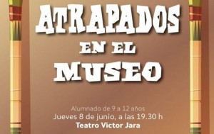 Alumnos de la Escuela Municipal de teatro representa Atrapados en el Museo en el Vctor Jara de Vecindario