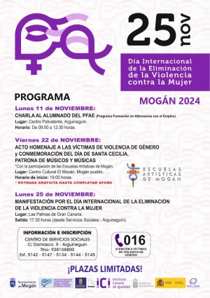 Mogn rinde homenaje a las vctimas de violencia de gnero el 25N
