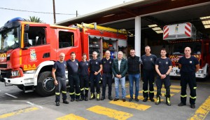 Marco Aurelio reconoce a los bomberos de Maspalomas su ayuda solidaria en Valencia