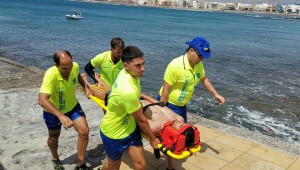 Arinaga se convierte en escenario de un nuevo ejercicio de rescate martimo