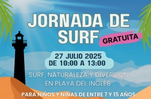 Jornada de surf gratis para jvenes en Playa del Ingls