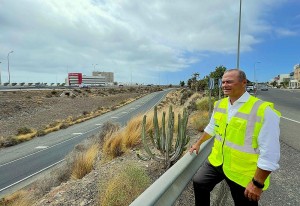 El Cabildo finaliza las primeras obras del pavimento en las v�as de servicio de la GC-1 en Santa Luc�a