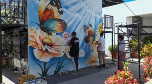 El Cementerio Municipal de Mogn  luce un nuevo mural de cara a  Todos Los Santos