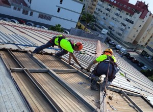 El Pabelln de San Fernando refuerza su techo con la impermeabilizacin