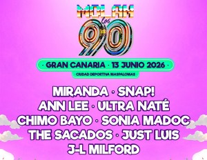 Molan los 90 desembarca por primera vez en Gran Canaria con un cartel de leyenda en Maspalomas