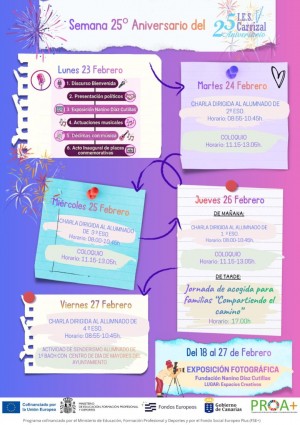 El IES Carrizal conmemora su 25� aniversario con una semana de actividades