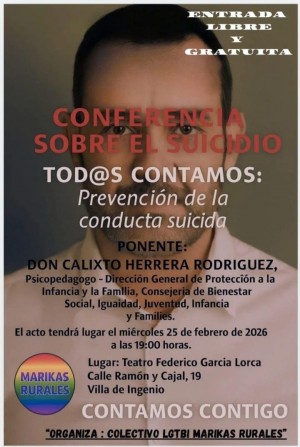 Ingenio celebra una conferencia abierta a la ciudadan�a sobre la prevenci�n de la conducta suicida