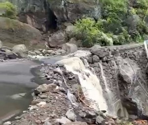 La borrasca Therese desborda las median�as de San Bartolom� de Tirajana con carreteras cortadas y desprendimientos