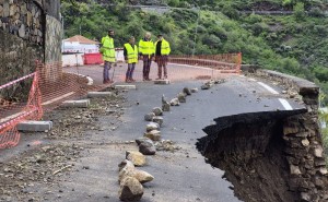 El Cabildo impulsa cuatro obras urgentes para garantizar la movilidad tras la borrasca Therese