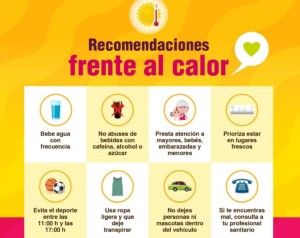 Sanidad recuerda las medidas preventivas ante el aumento de temperaturas 