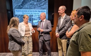 Cabildo, Ayuntamiento de Ingenio perfilan junto a los vecinos el nuevo proyecto de acceso a Aguatona desde la GC-100
