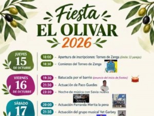 Ingenio impulsa las fiestas de El Olivar del 15 al 18 de Octubre