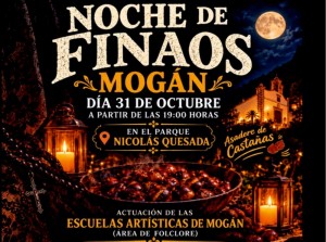 Mog�n celebra su Noche de Finaos con folclore, casta�as y artesan�a